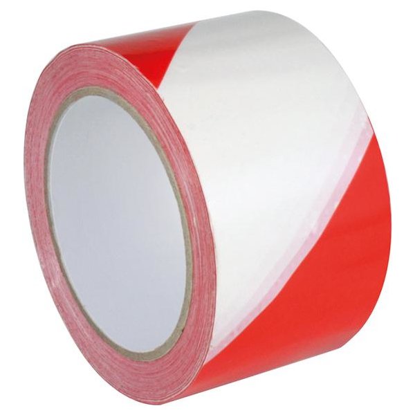 PVC-Warnmarkierungsband 60mmx66m rot/weiss selbstklebend Gerlinger