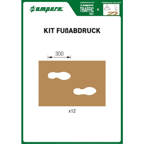 Schablonenset Schablonen KIT Fußabdruck