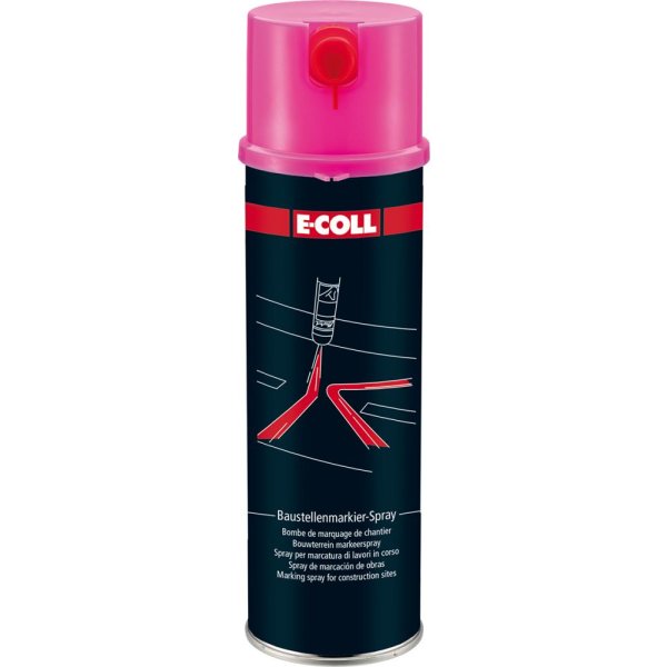 Baustellenmarkierspray 500ml pink E-COLL