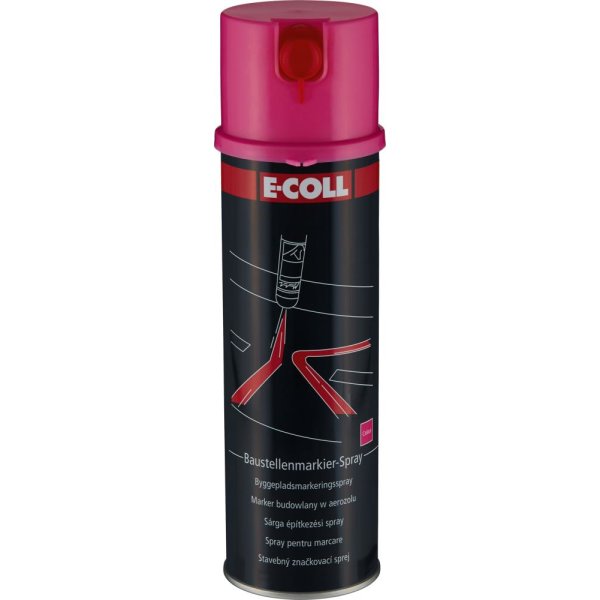 Baustellenmarkierspray 500ml pink E-COLL EE