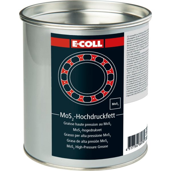 MoS2-Hochdruck-Haftfett 1kg schwarz/grau E-COLL