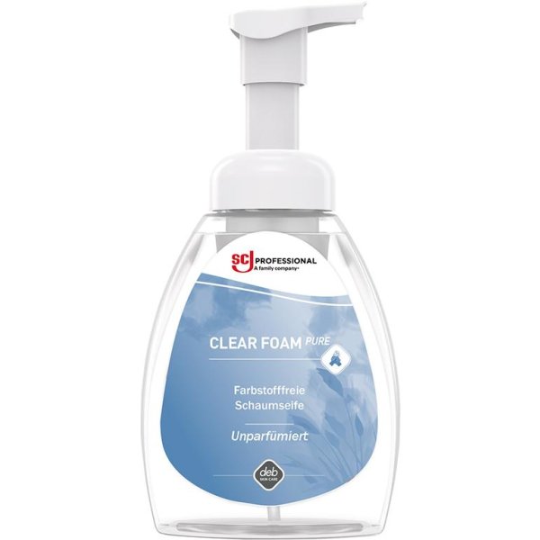 CLEAR FOAM PURE Hand-Schaumseife, mild 250 ml Pumpflasche Duft- und farbstofffrei