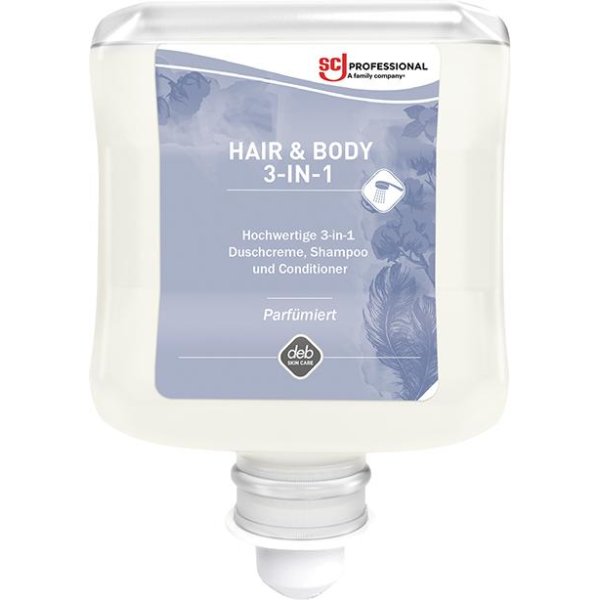 HAIR & BODY 3-IN-1 Duschcreme, Shampoo 1 l Kartusche