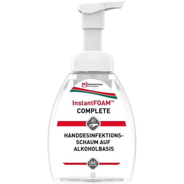 InstantFOAM Complete Schaum-Handdesinfektion 250 ml Flasche Alkoholbasis