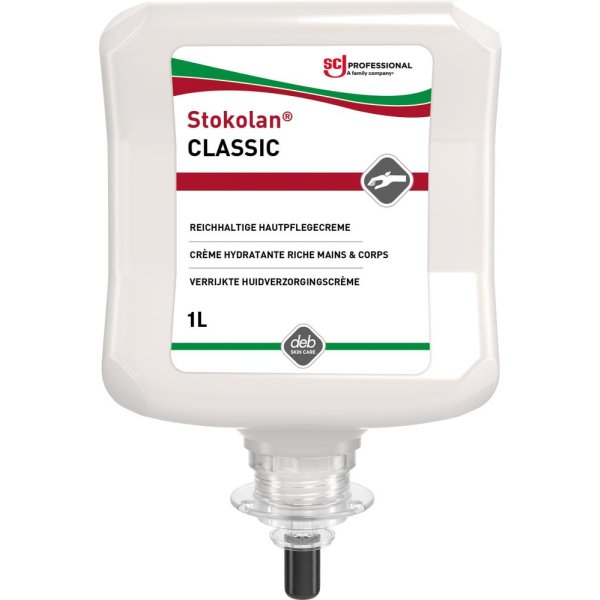 Stokolan Classic Hautpflegecreme 1 l Kartusche trockene-strapaz. Haut