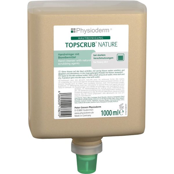 Topscrub nature 2000 ml Varioflasche Handreiniger Naturreibem.Physioderm