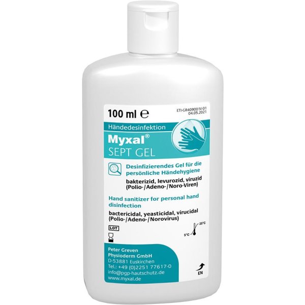 Händedesinfektion Myxal Sept Gel, 100 ml Flasche GREVEN