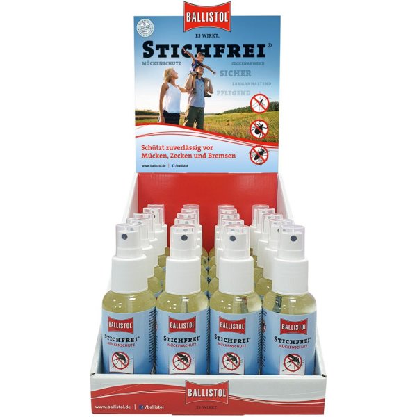 Stichfrei Spray Display 20x100 ml Pumpspray Ballistol