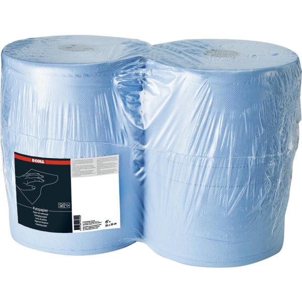 Putzpapier blau, 2-lagig,1.000 Blatt 38x36cm E-COLL