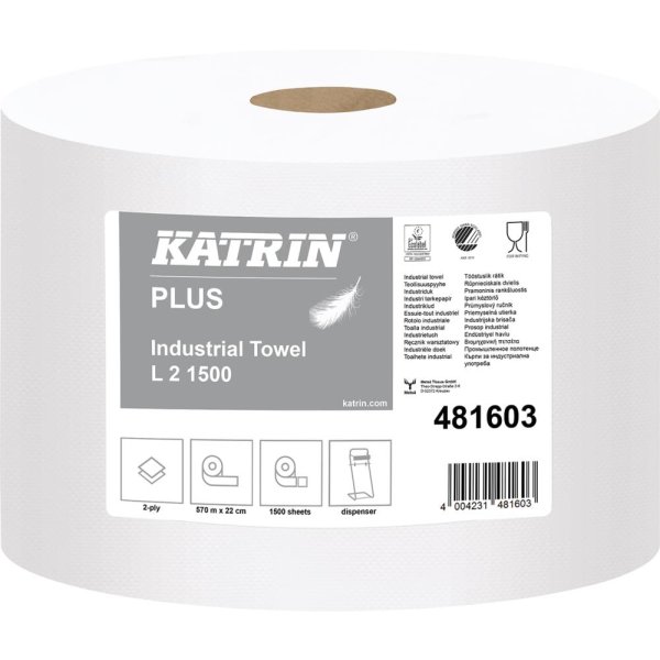 Putzpapier weiss 2lagig 22x38cm 1500Blatt KATRIN