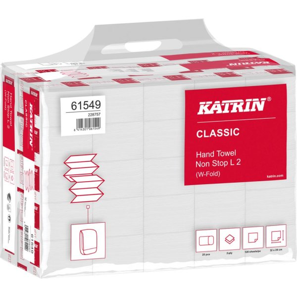 Katrin Class. Non-Stop L2weiß 2-lagig 24 x 32cm Handy Pack