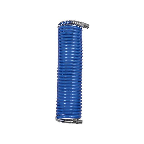 Spiralschlauch PA blau, Verschraubung+KnickschutzAG R3/8", 12x9mm, 5m RIEGLER