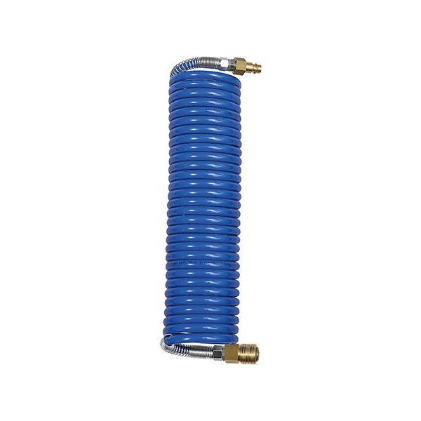 Spiralschlauch PA blau, Kupplung u Stecker NW7,2 8x6mm, 5m RIEGLER