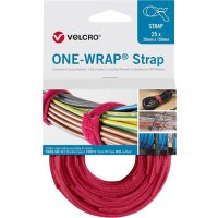 VELCRO Klettkabelbinder ONE-WRAP Strap 20 x 200mm, rot,...