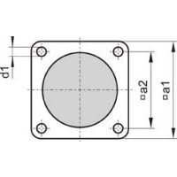 Kran Gummi Puffer quadratische Platte D50 H40 NR70