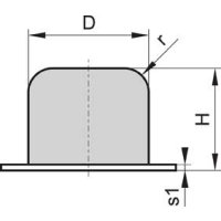 Kran Gummi Puffer quadratische Platte D125 H100 NR70