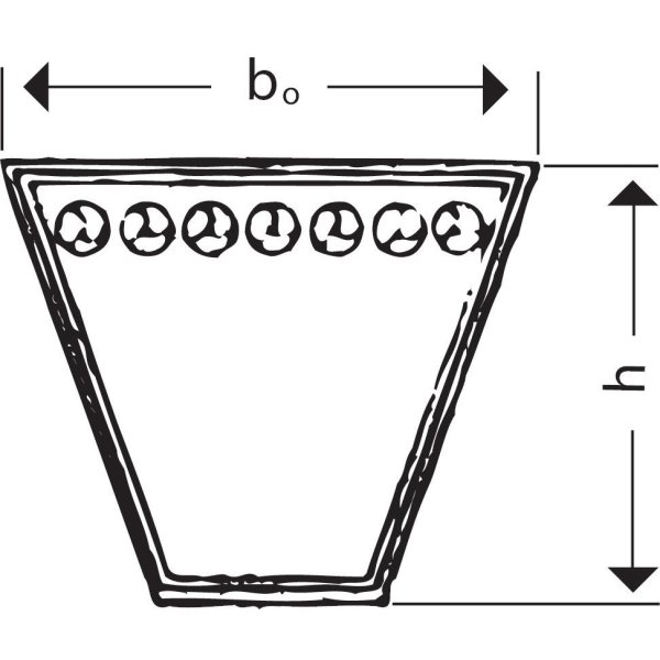 Schmalkeilriemen SPZ Richtlänge: 487 mm