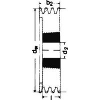 Keilrillenscheibe SPZ/10, 2-rillig, 67 mm, Taper-Buchse 1108