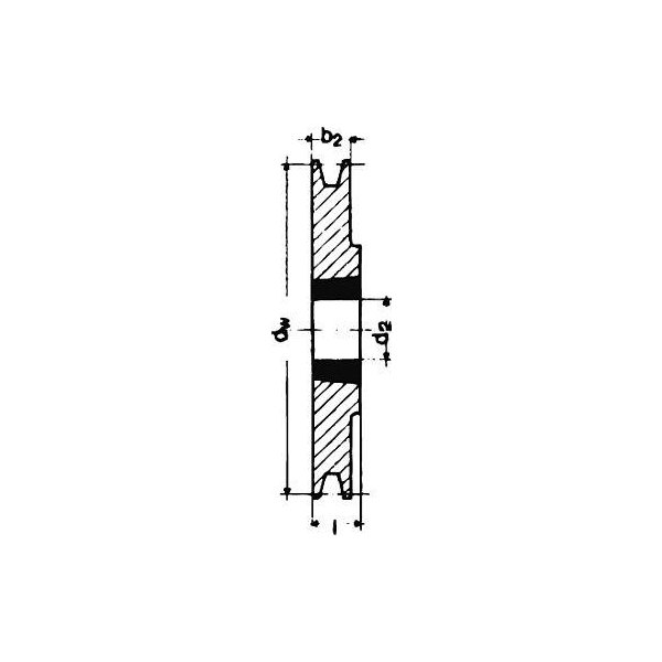 Keilrillenscheibe SPZ/10, 1-rillig, 100 mm, Taper-Buchse 1210