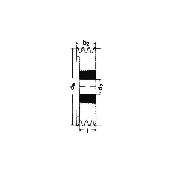 Keilrillenscheibe SPZ/10, 5-rillig, 100 mm, Taper-Buchse 2012