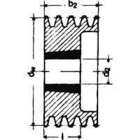 Keilrillenscheibe SPZ/10, 4-rillig, 125 mm, Taper-Buchse...