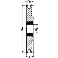 Keilrillenscheibe SPZ/10, 2-rillig, 150 mm, Taper-Buchse...