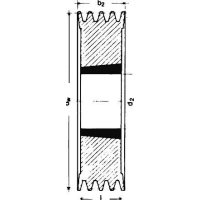 Keilrillenscheibe SPB/17, 4-rillig, 125 mm, Taper-Buchse...