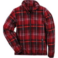 Fleece-Hemdjacke Gr. S rot-kariert