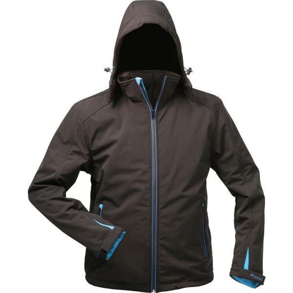 Jacke,Softshell m. KapuzeGr. S, schwarz