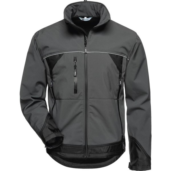 Jacke Beta, Softshell, Gr.S, grau/schwarz