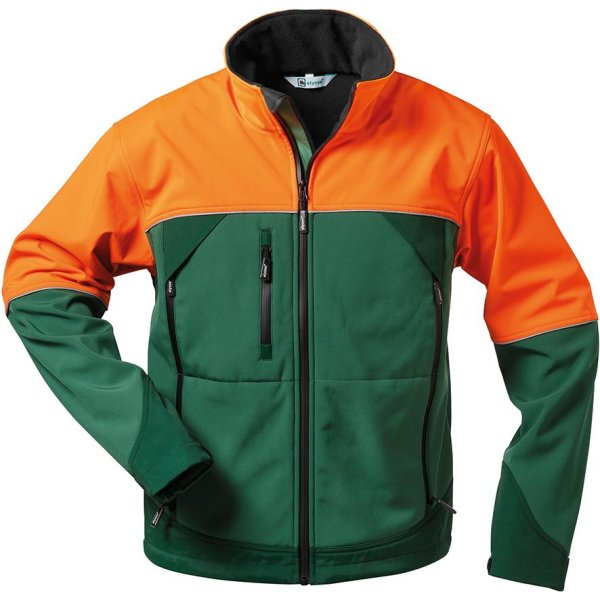 Forstjacke Sanddorn, Softshell,Gr.S,grün/orange