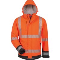 Warnjacke Lukas,SoftshellGr. S, orange/schwarz