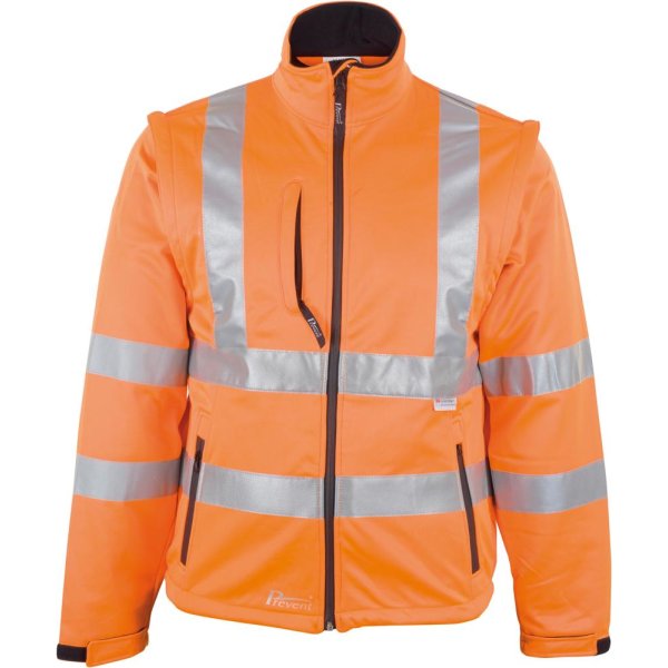 Warnjacke,Softshell, Gr. S, leuchtorange ASATEX