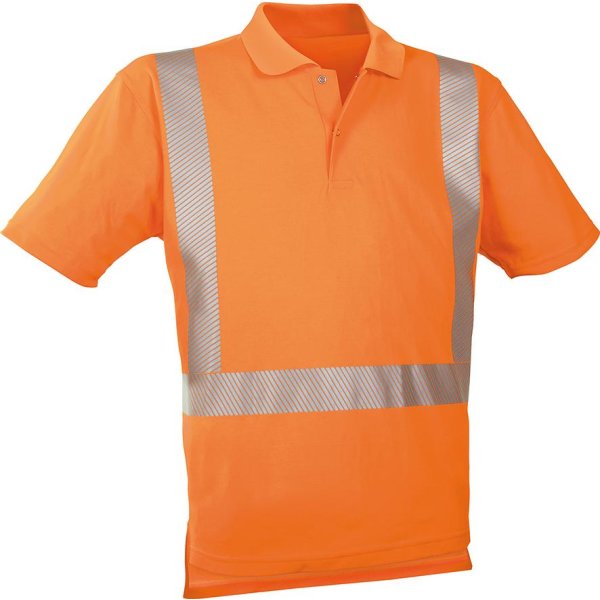 Warn-Polo-Shirt leuchtorange, Gr. 2XL