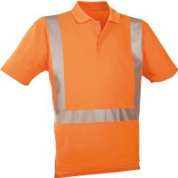 Warn-Polo-Shirt leuchtorange, Gr. 3XL