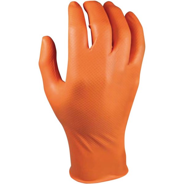 Handschuh Grippaz,orange, Gr.L, Box a 50 Stück