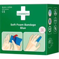 Schaumbandage blau, 6cm x 4,5m CEDERROTH