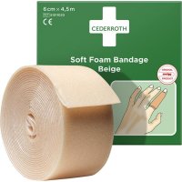 Schaumbandage, beige, 6cm x 4,5m