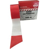 Absperrband 500 m-Rolle rot/weiß geblockt