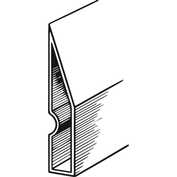 Alu Trapezkartätsche 97 x 18 mm - 1 m FORTIS Bau