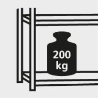 Steckregal-GF XXL H2000mmm.4Böd.,1700x400mm