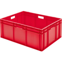 Transport-Stapelkasten B800xT600xH320 mm rot, geschlossen...