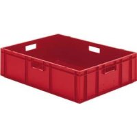 Transport-Stapelkasten B800xT600xH210 mm rot, geschlossen...