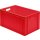 Transport-Stapelkasten B600xT400xH320 mm rot, geschlossen mit Griffloch LA-KA-PE