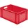 Transport-Stapelkasten B600xT400xH270 mm rot, geschlossen mit Griffloch LA-KA-PE