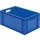 Transport-Stapelkasten B600xT400xH270 mm blau, geschlossen mit Griffloch LA-KA-PE