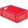 Transport-Stapelkasten B600xT400xH210 mm rot, geschlossen mit Griffloch LA-KA-PE