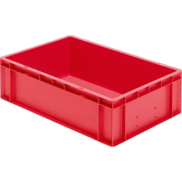 Transport-Stapelkasten B600xT400xH175 mm rot, geschlossen ohne Griffloch LA-KA-PE