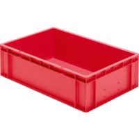 Transport-Stapelkasten B600xT400xH175 mm rot, geschlossen...