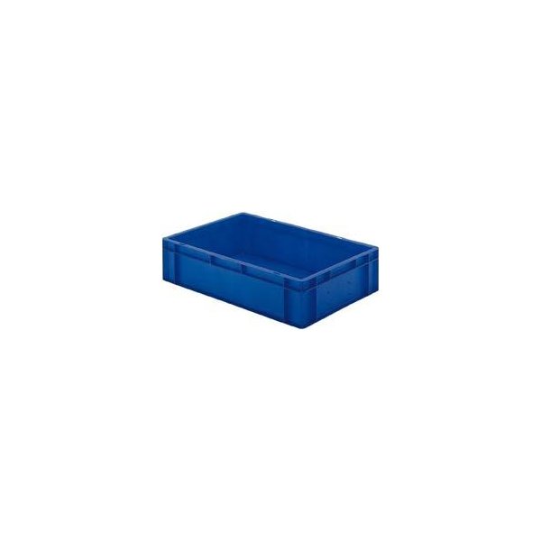 Transport-Stapelkasten B600xT400xH145 mm blau, geschlossen ohne Griffloch LA-KA-PE